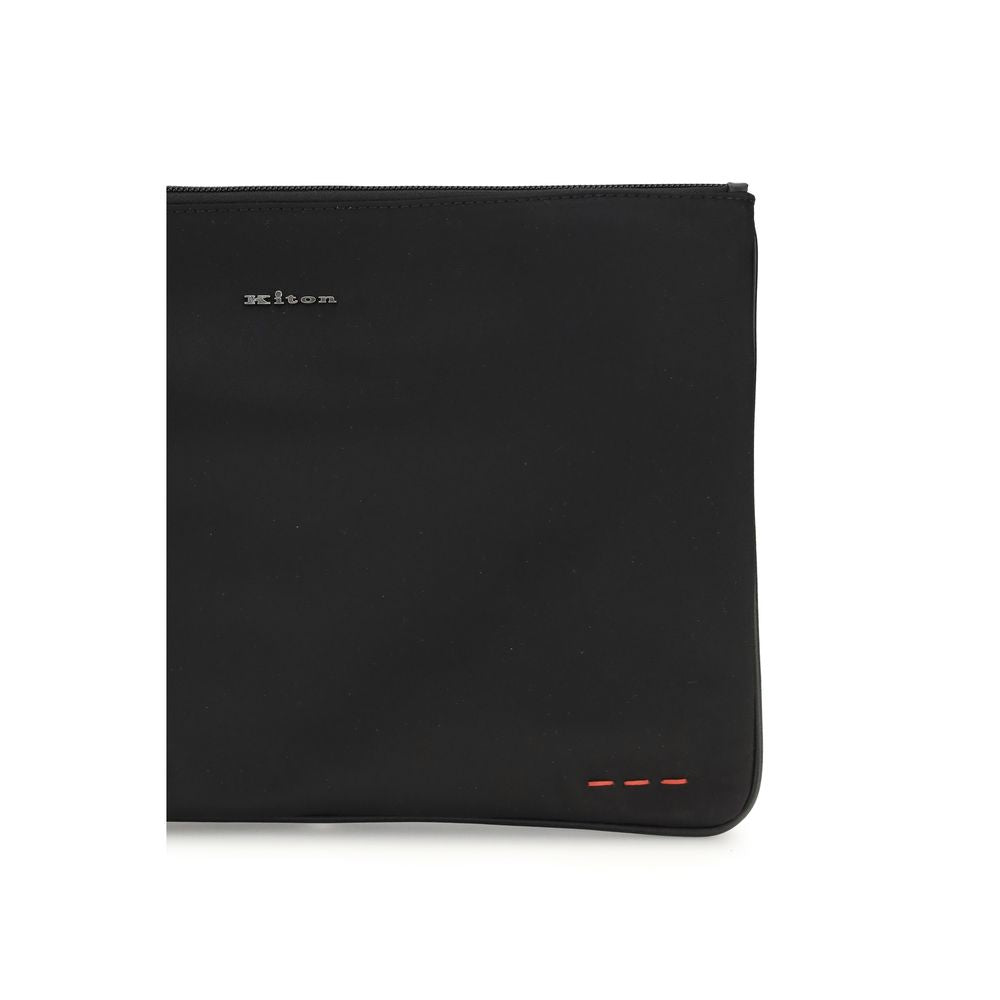 Black Fabric Clutch Bag