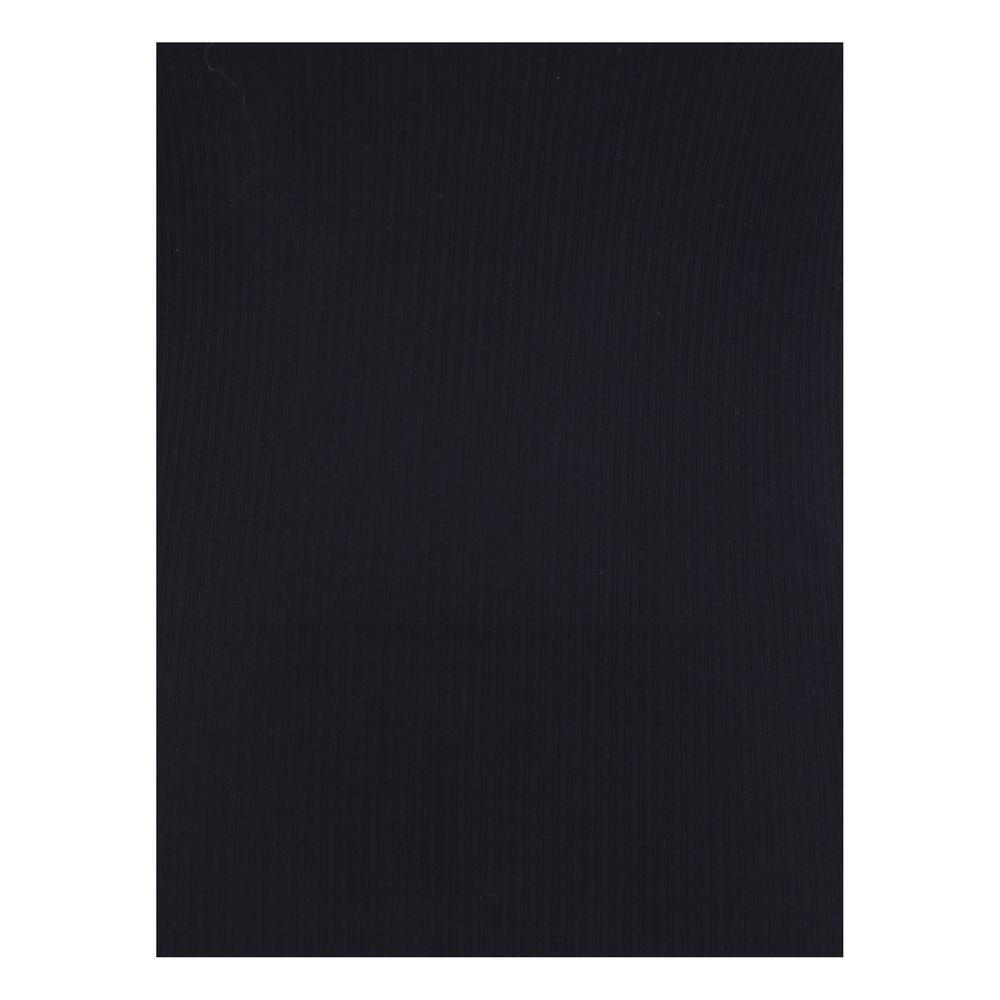 Black Cotton Sleeveles T-Shirt