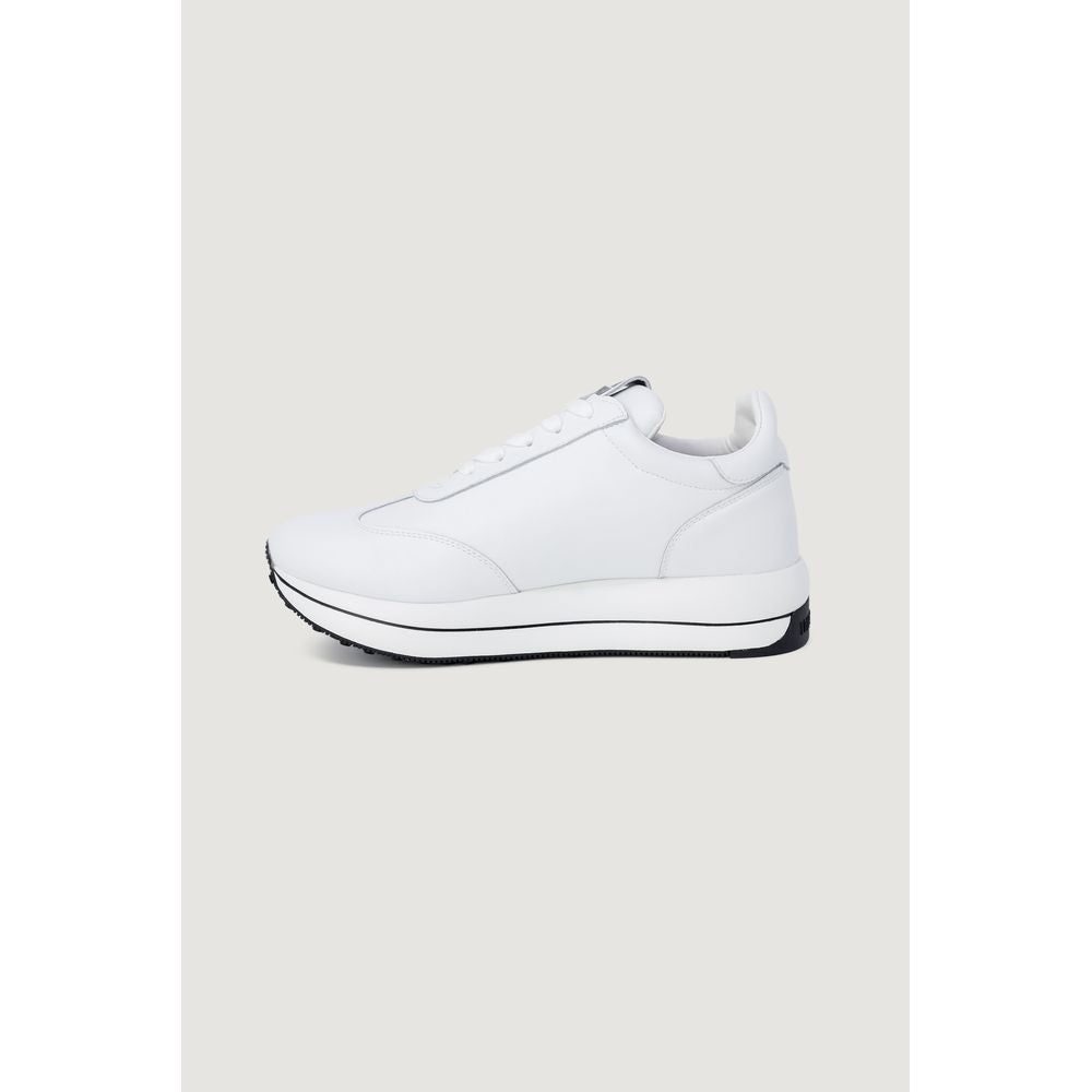 White Leather Low Top Sneakers