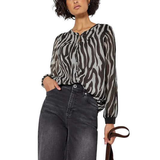 Brown Polyester Blouse