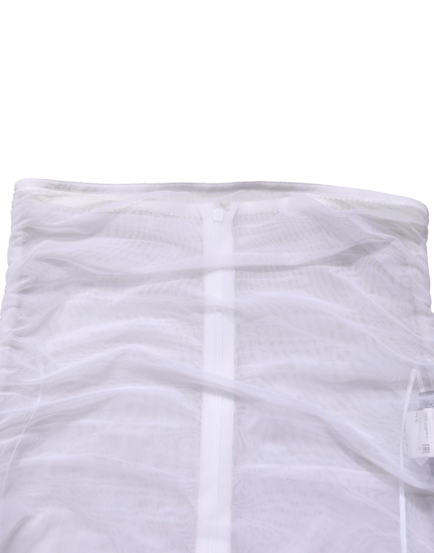 White Sheer Nylon Stretch Sheath Maxi Dress