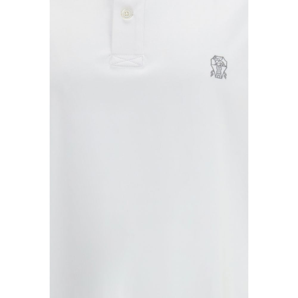 White Cotton Polo Shirt