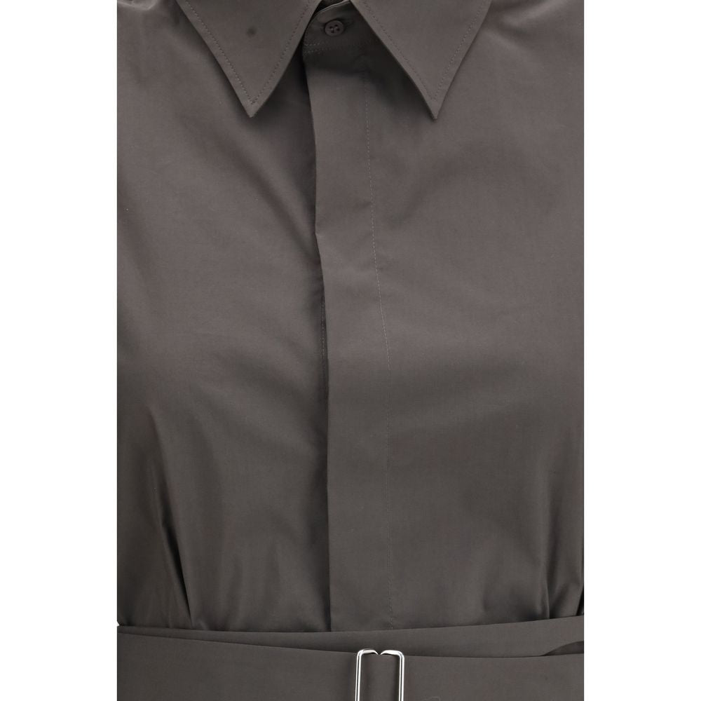 Gray Cotton Shortsleeve Shirt