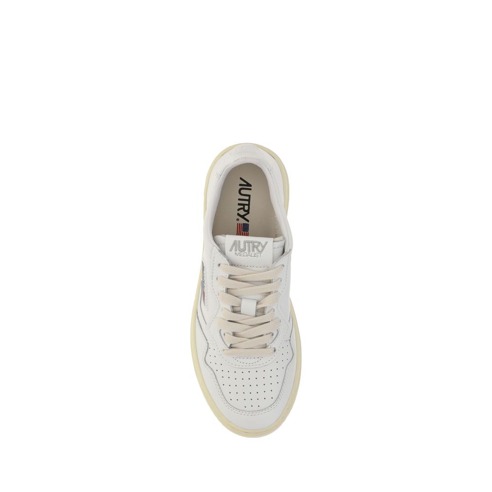 White Calf Leather Bos Taurus Low Top Sneakers