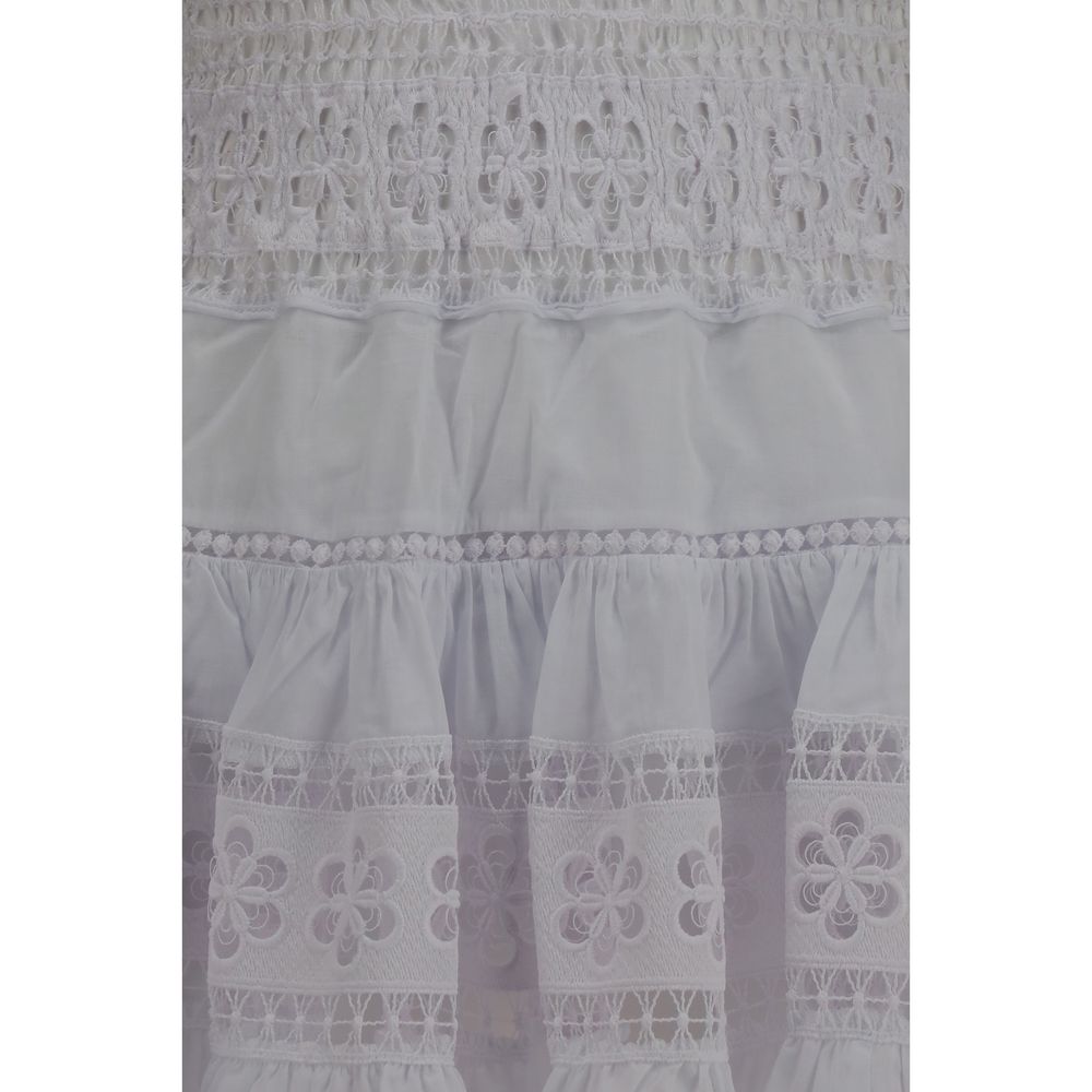 White Cotton Casual Dress