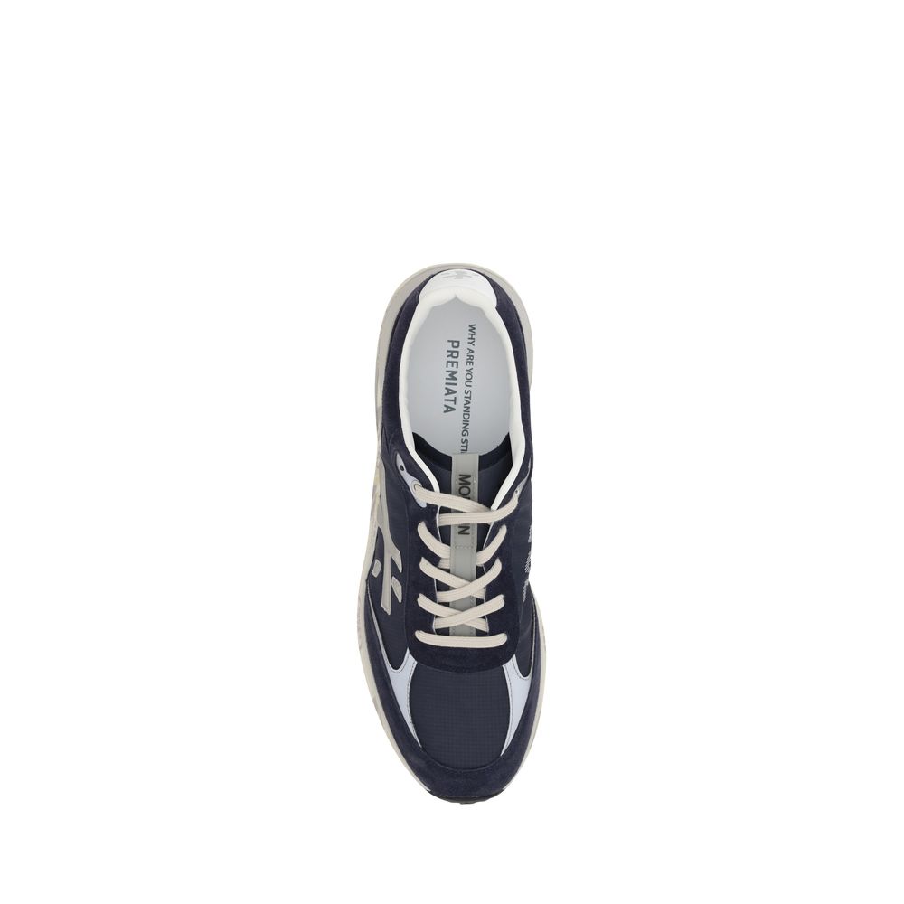 Blue Calf Leather Bos Taurus Athletic Sneakers