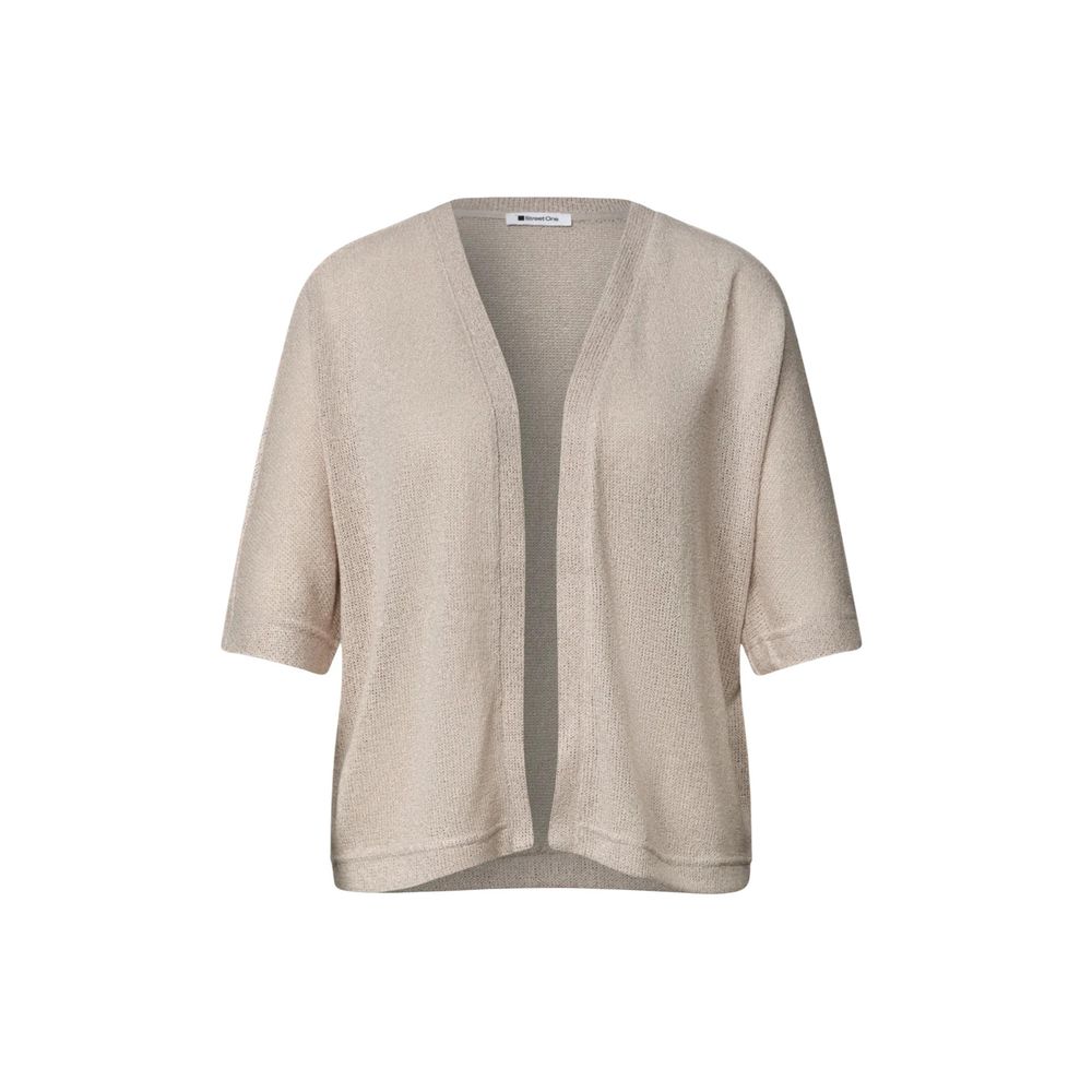 Gray Polyester Cardigan