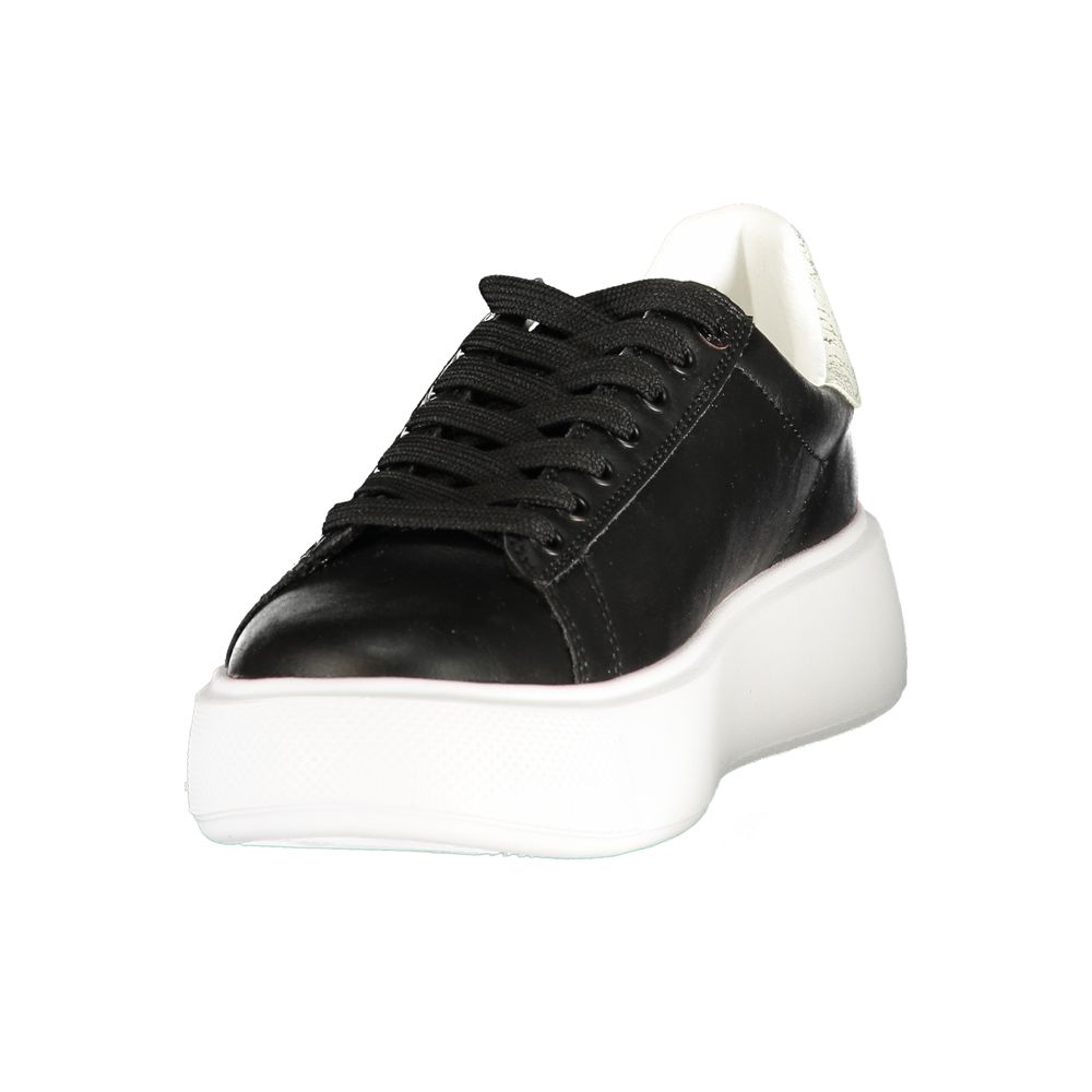 Black Polyurethane Women's Sneaker
