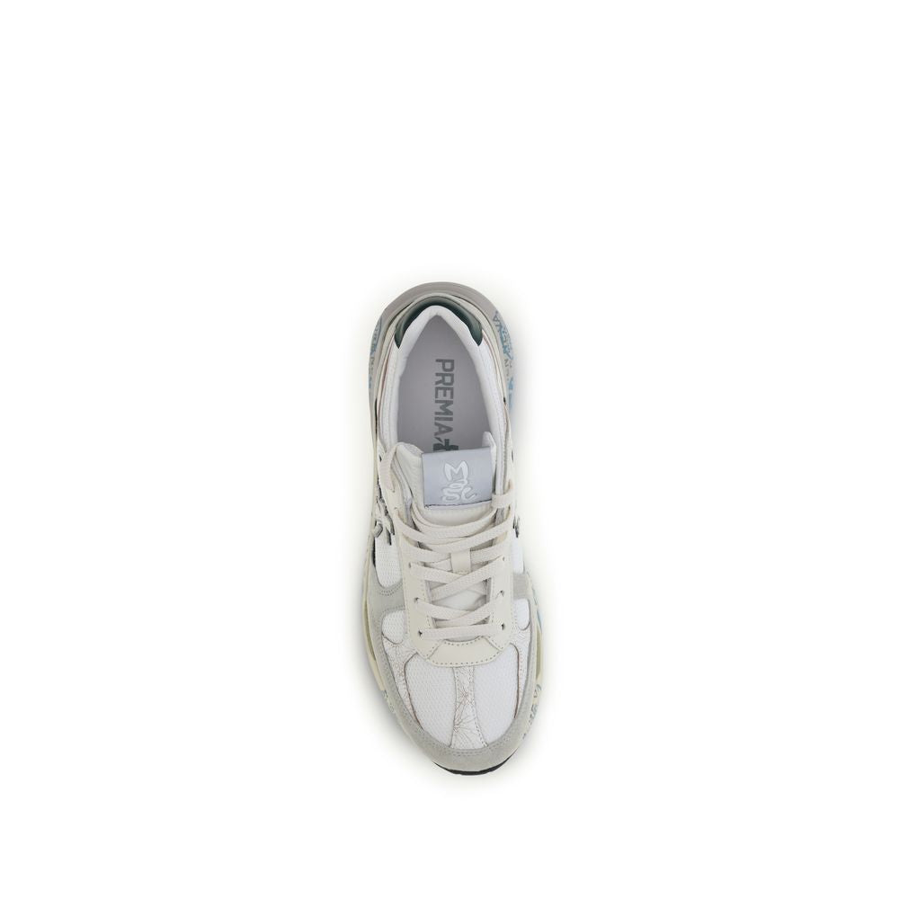 White Polyamide Athletic Sneakers