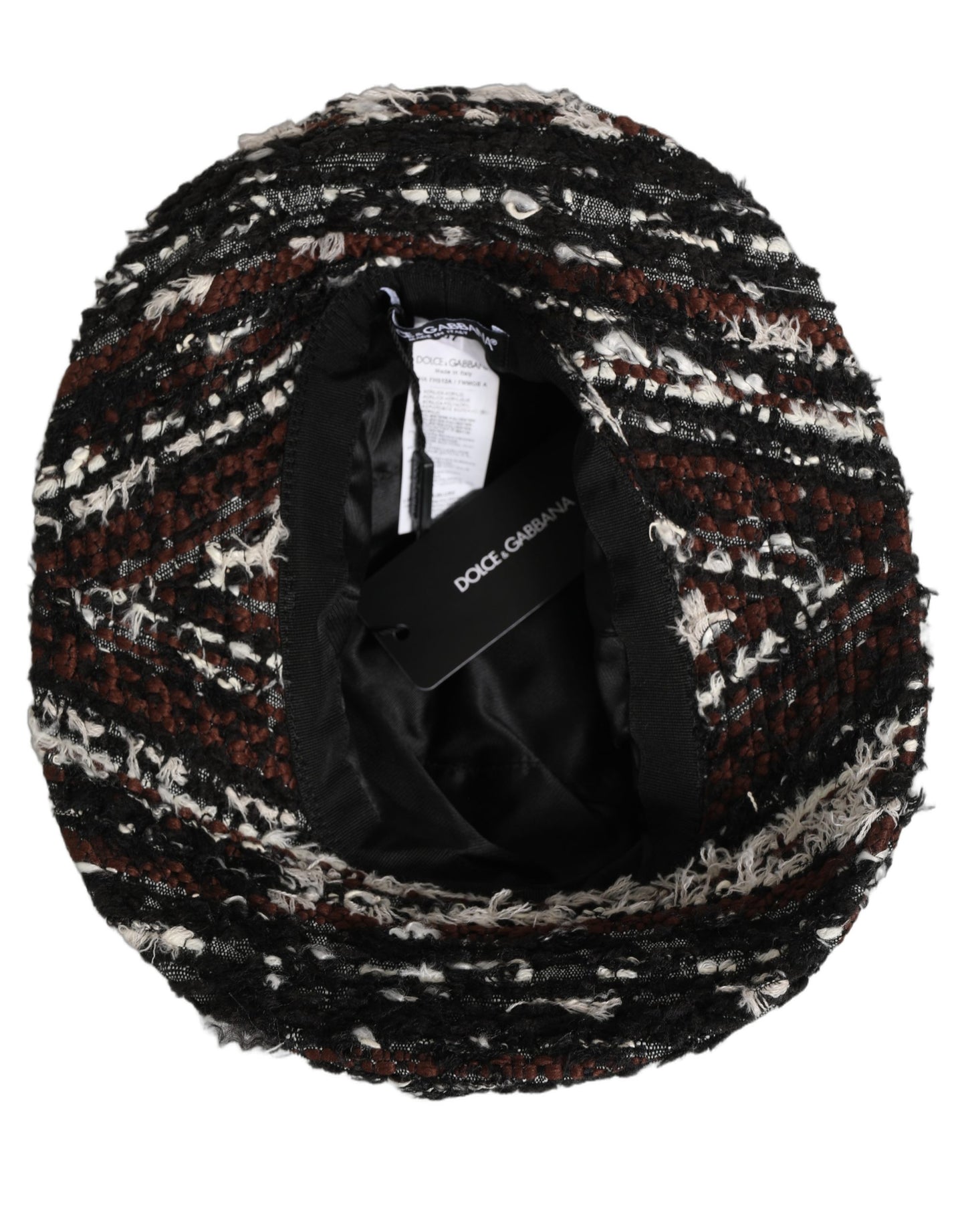 Women Multicolor Acrylic Tweed Bucket Capello Hat