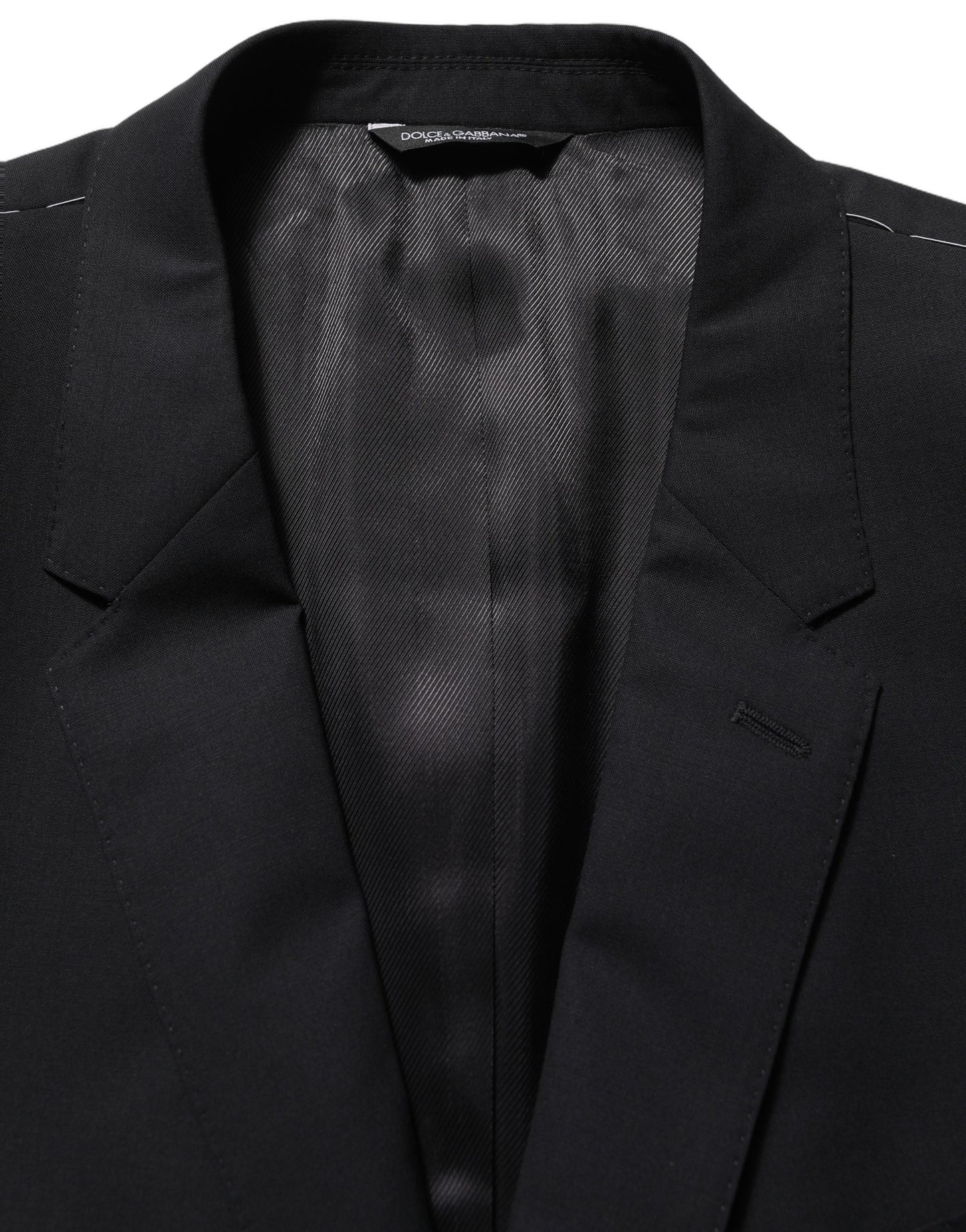 Black Wool Single Breasted Blazer Jacket