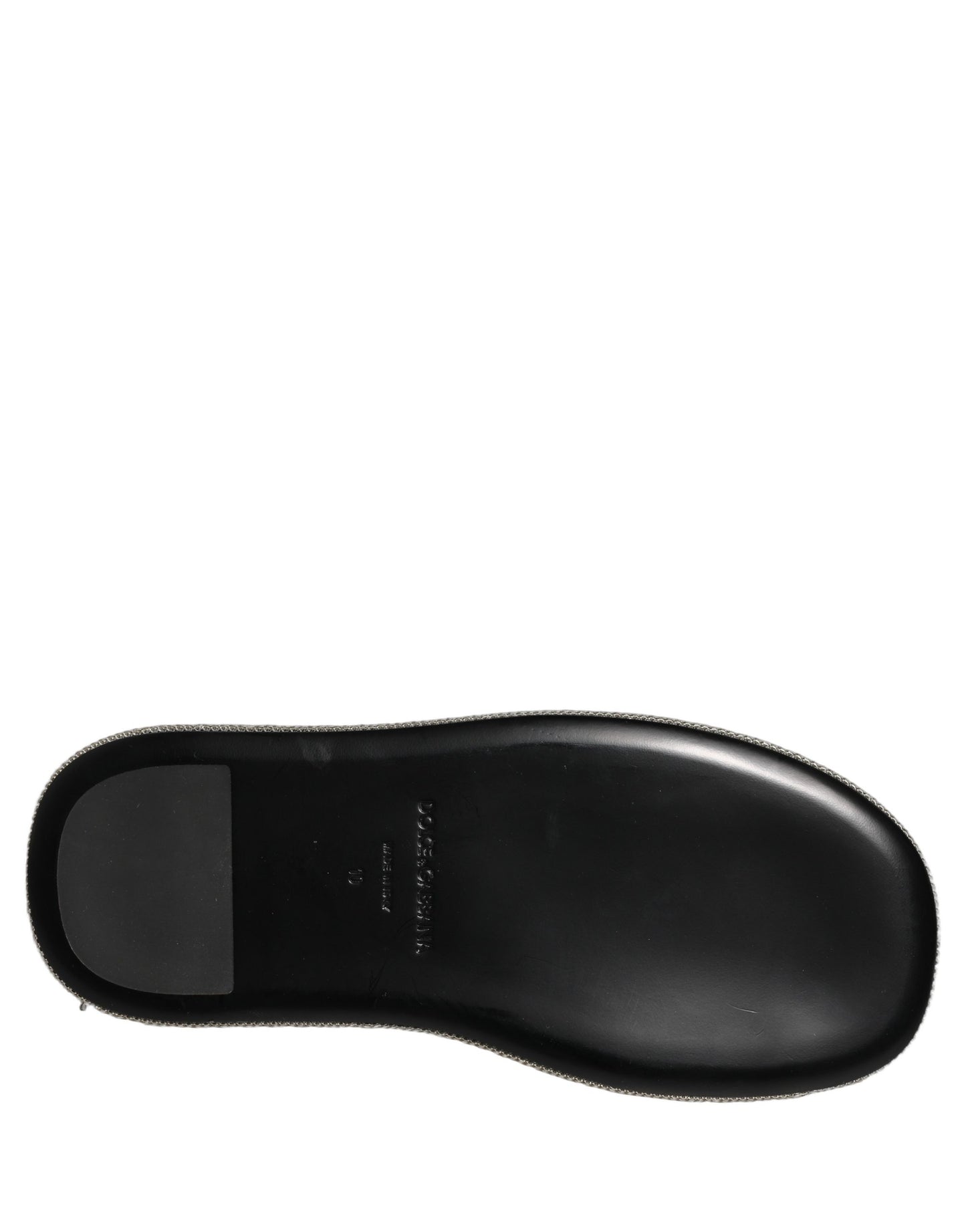Black Crystal Embellished Platform Men Slides Shoes