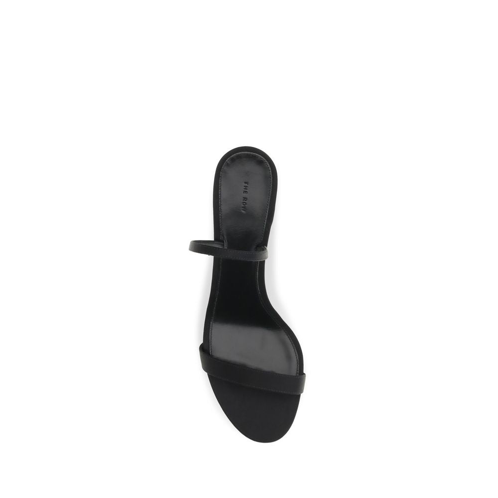 Black Calf Leather Bos Taurus Stiletto Heel Sandals