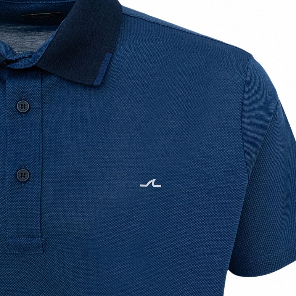 Blue Cotton Polo Shirt