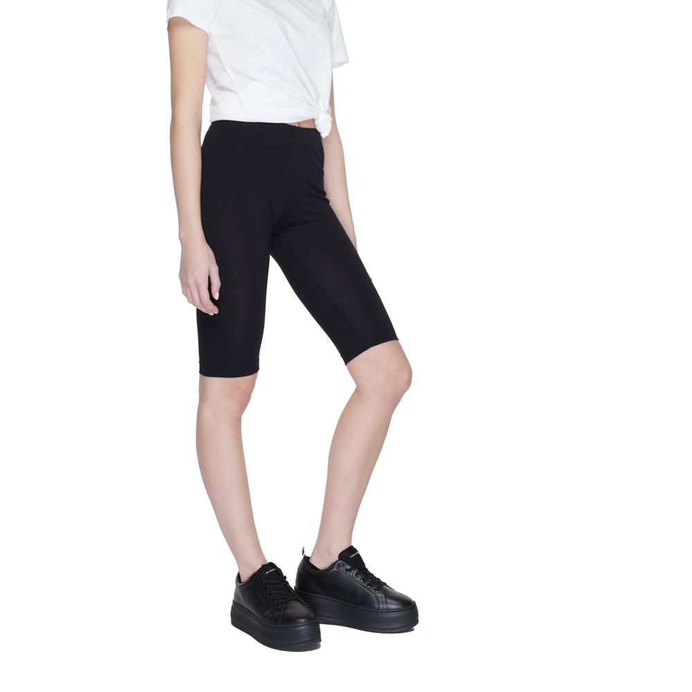Black Cotton Bermuda Shorts