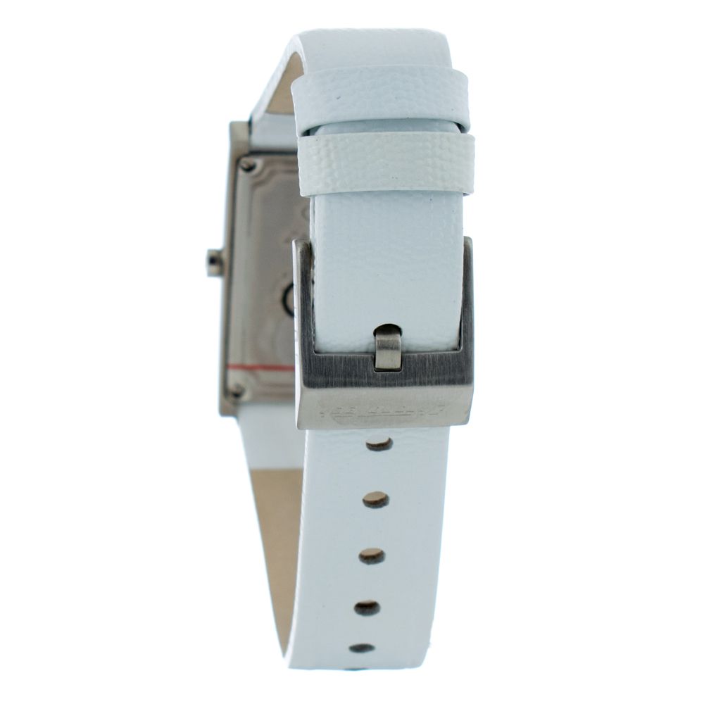 White Leather Dress Watch
