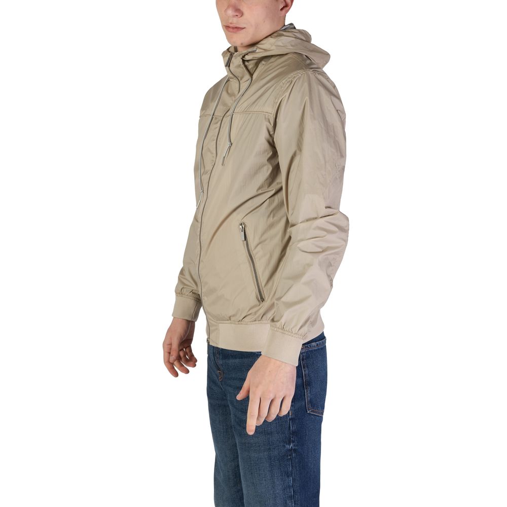 Beige Nylon Shell Jacket