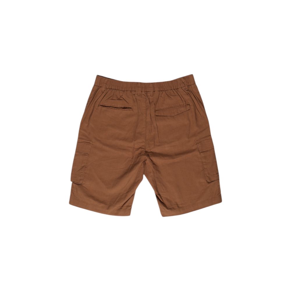 Brown Linen Bermuda Shorts