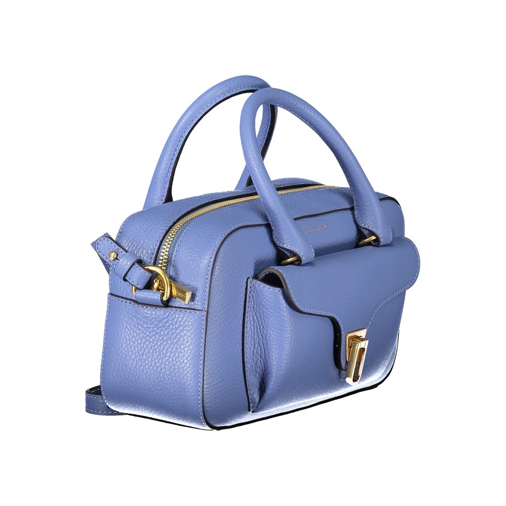 Blue Leather Handbag