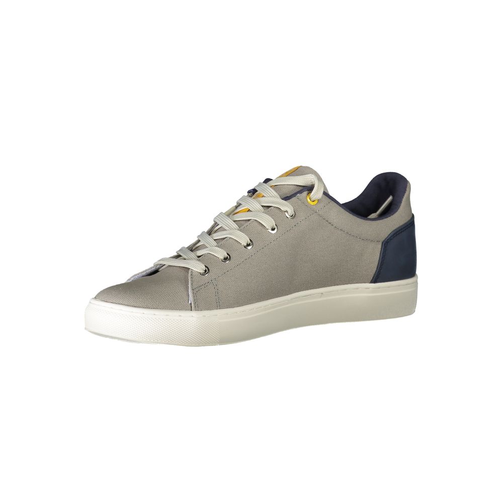 Gray Polyester Athletic Sneakers