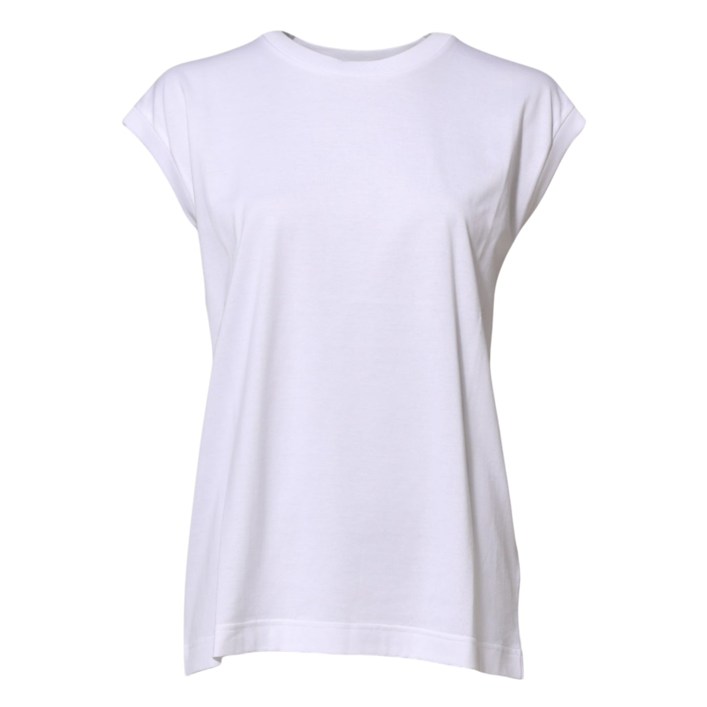 White Cotton Sleeveless Women Tank T-shirt