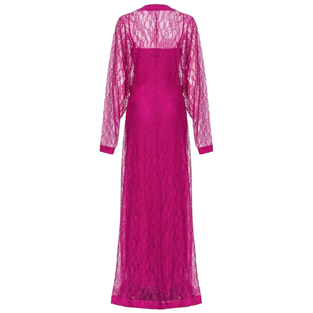 Purple Nylon Women Dress