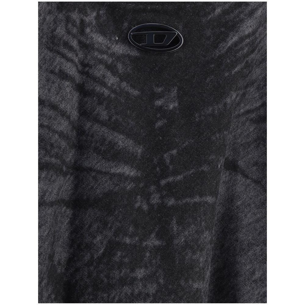Black Cotton Long Skirt