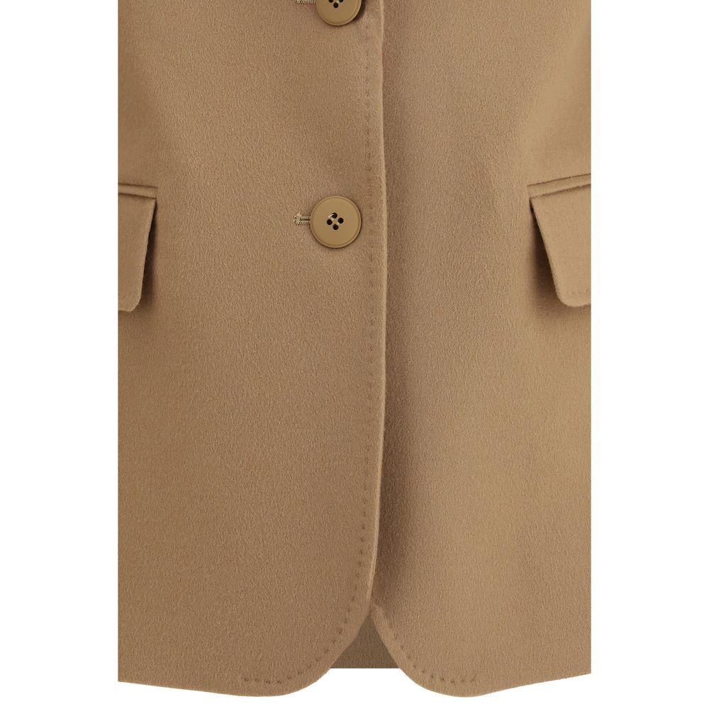 Beige Fleece Wool Coat