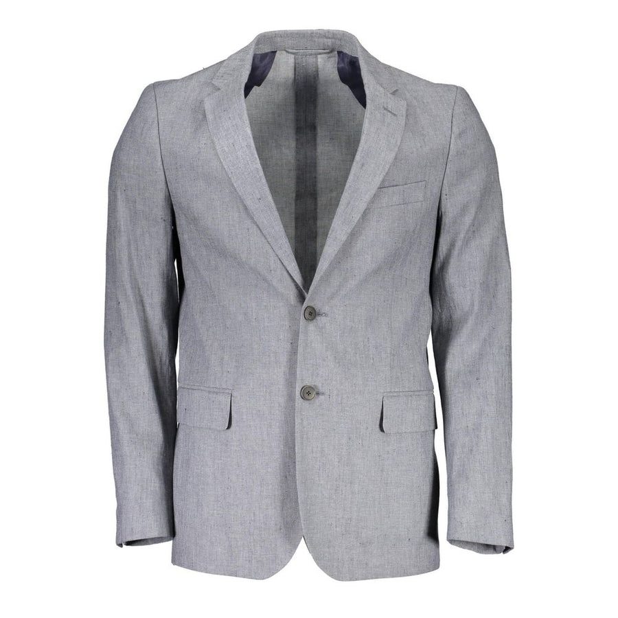 Gray Cotton Blazer