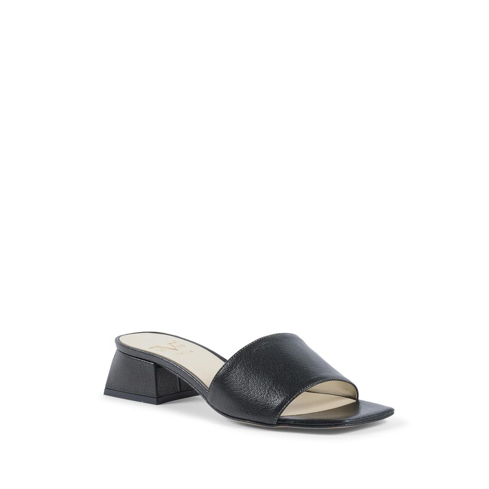 Green Leather Platform Sandals