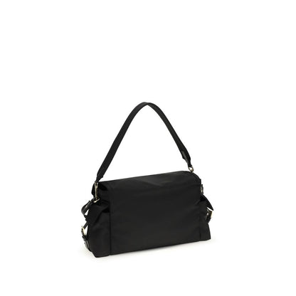 Black Recycled Polyamide Shoulder Bag