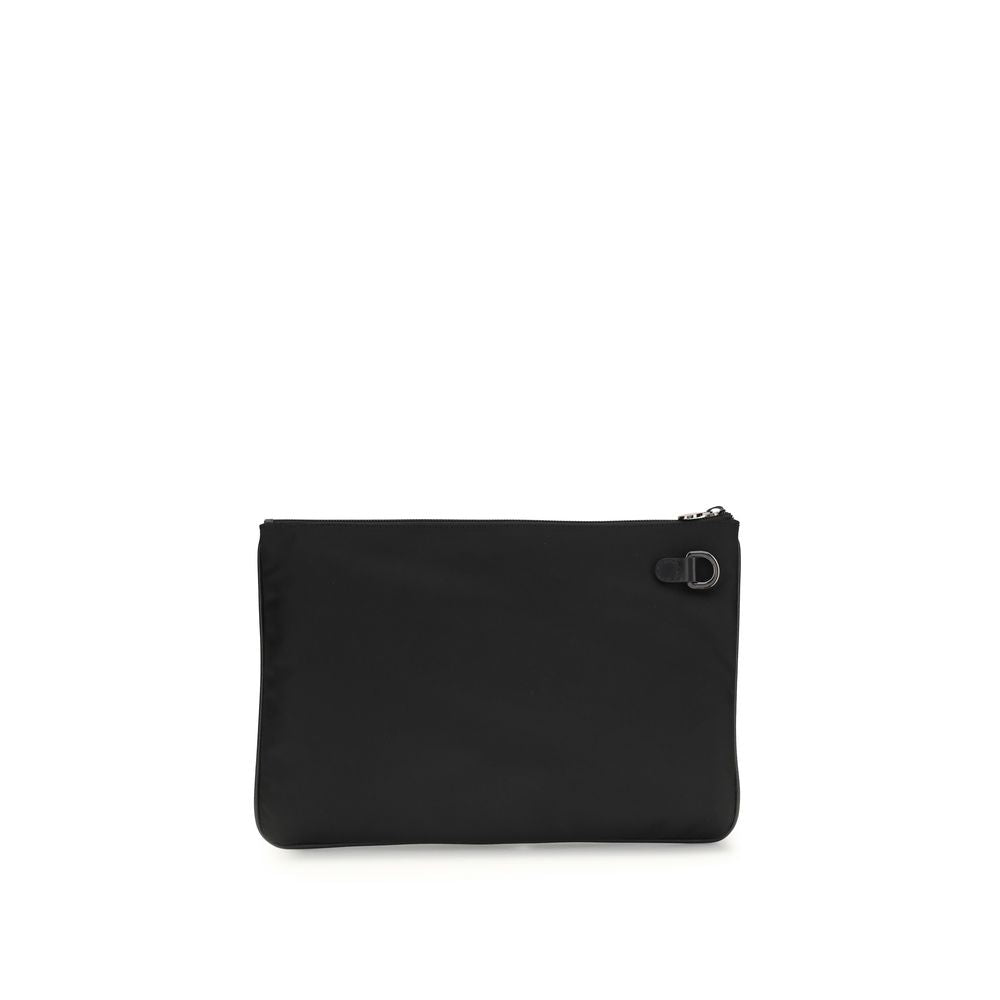Black Fabric Clutch Bag