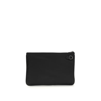 Black Fabric Clutch Bag