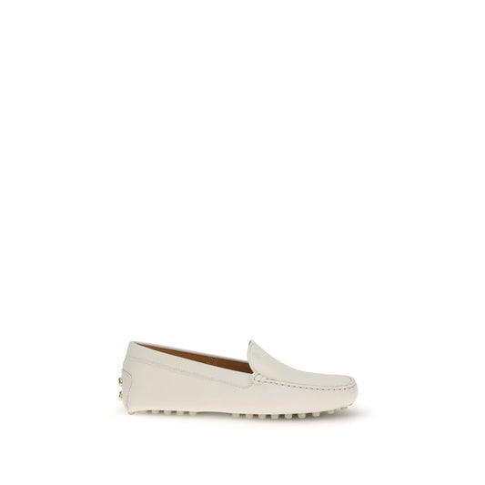 Cream Calf Leather Bos Taurus Slip-On Loafers