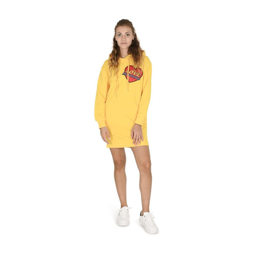 Yellow Cotton Casual Dress