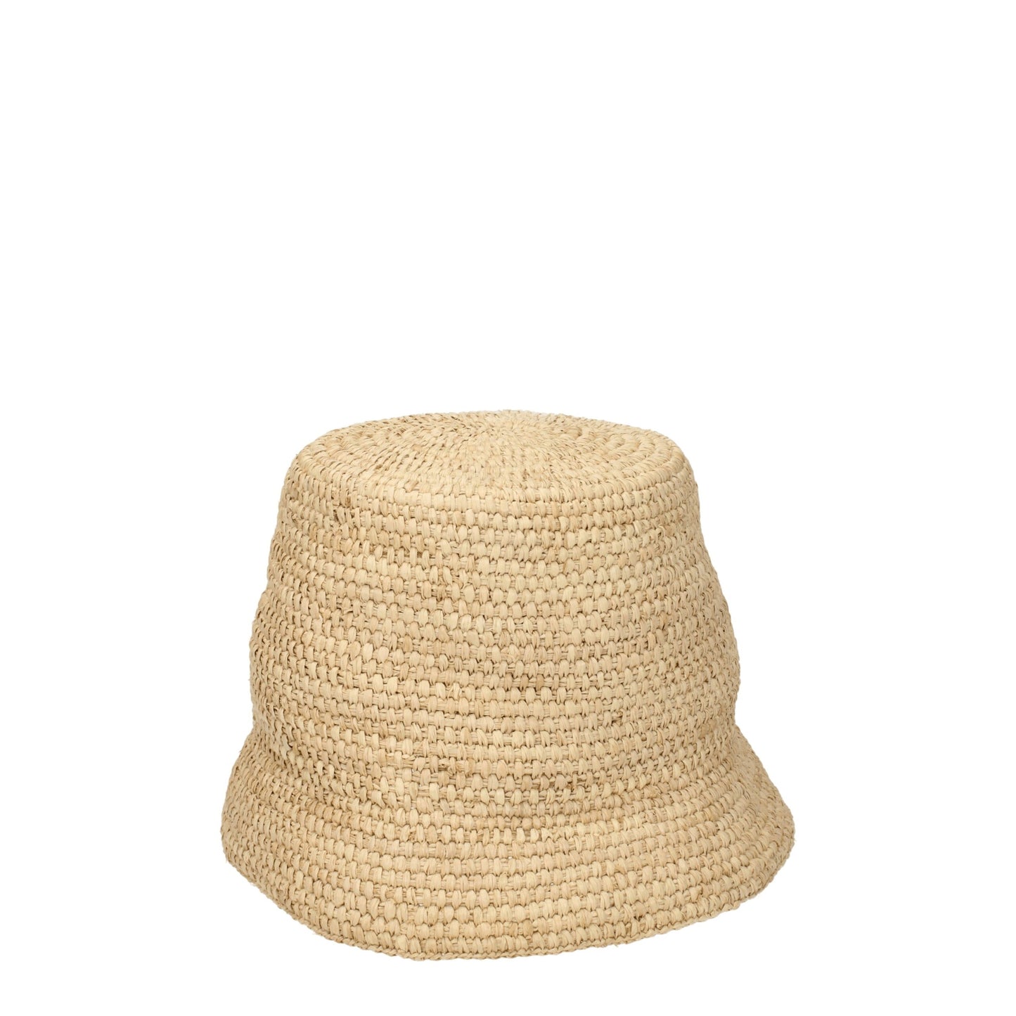 Beige Raffia Bucket Hat