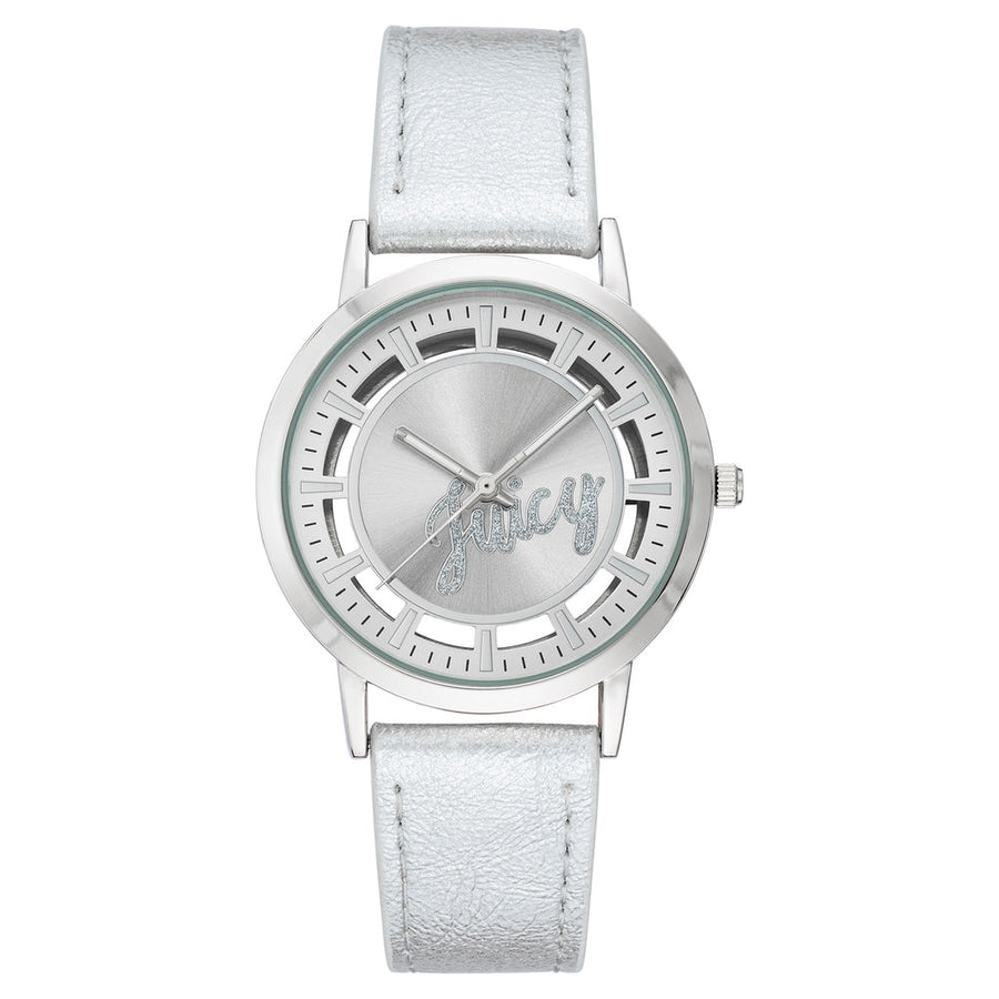 Silver Plastic Dress Watch