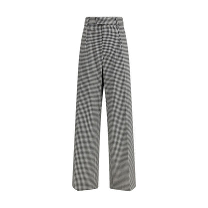 Multicolor Fleece Wool Casual Pants