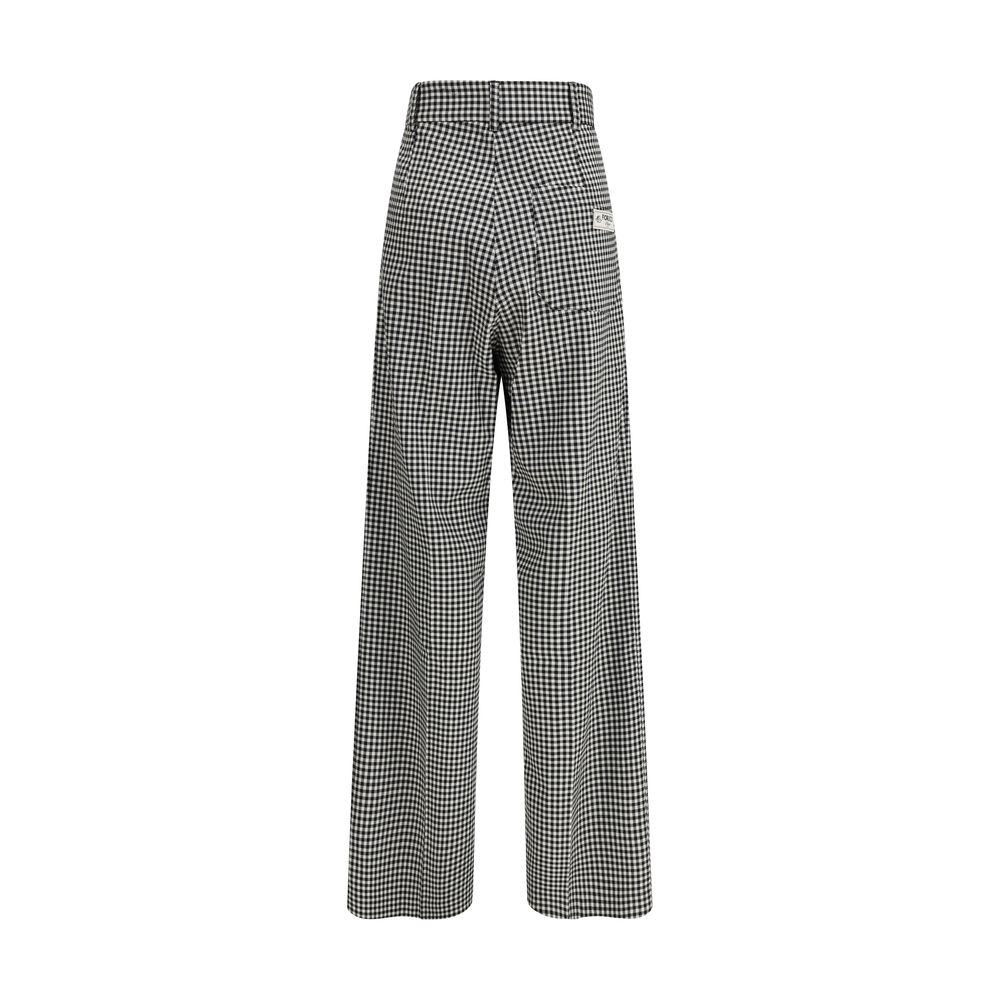Multicolor Fleece Wool Casual Pants