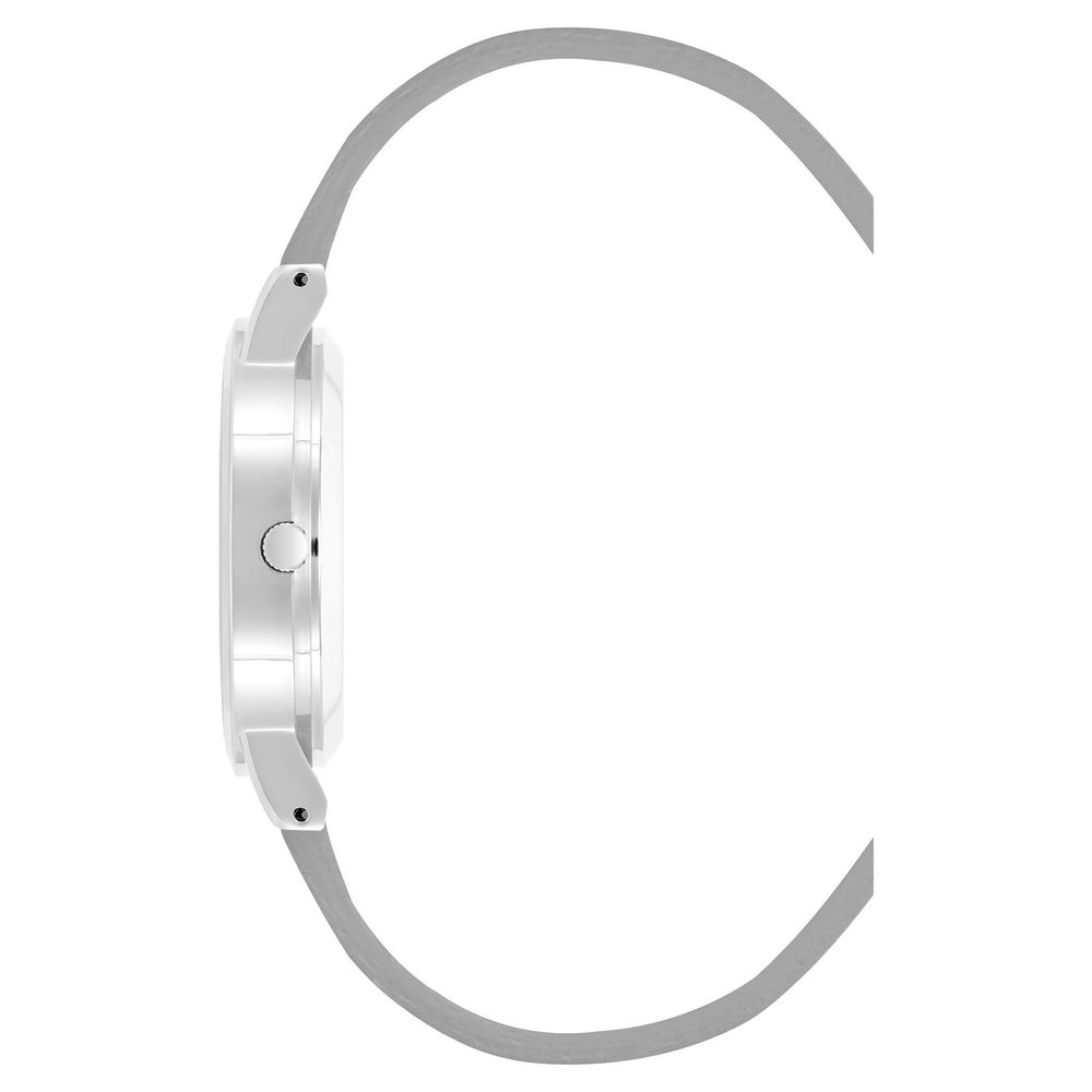 Silver Plastic Dress Watch