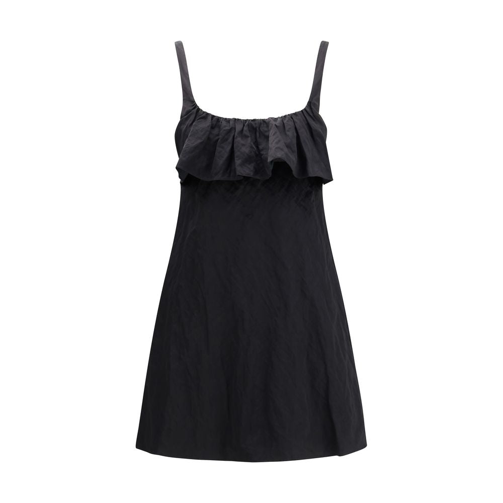 Black Cotton Casual Dress