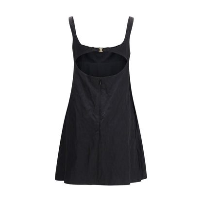 Black Cotton Casual Dress