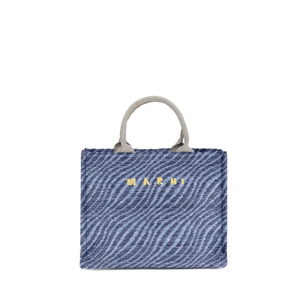 Blue Fabric Shoulder Bag