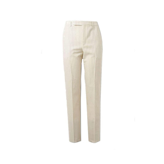 White Wool Flared Pants