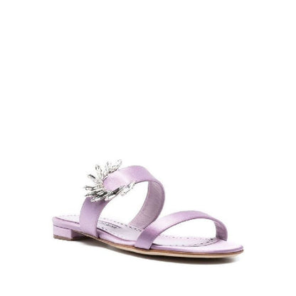 Purple Silk Slippers