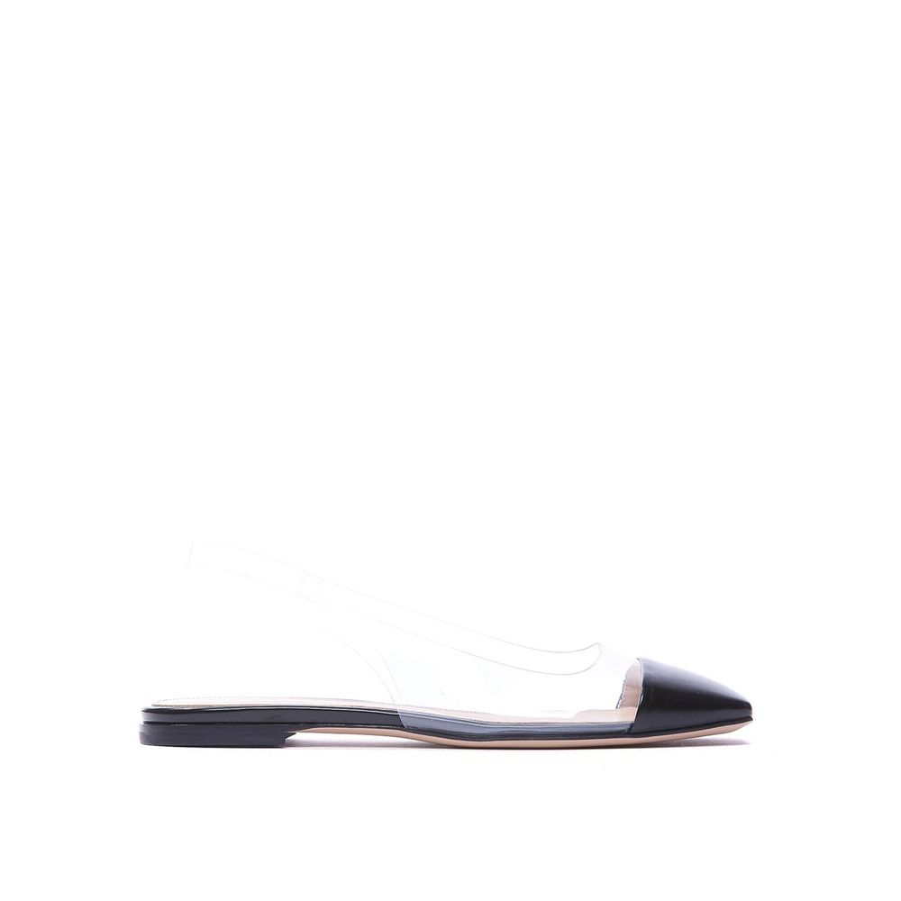 Black Plexiglass Ballet Flats