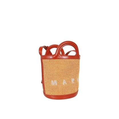 Orange Cotton Backet Bag