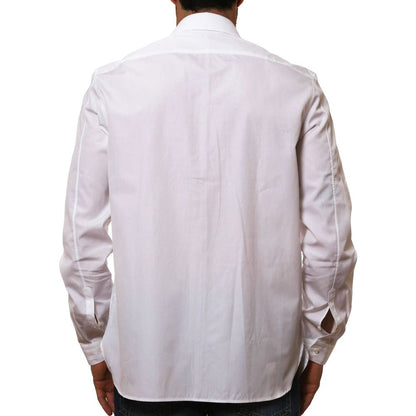White Cotton Pattern Shirt