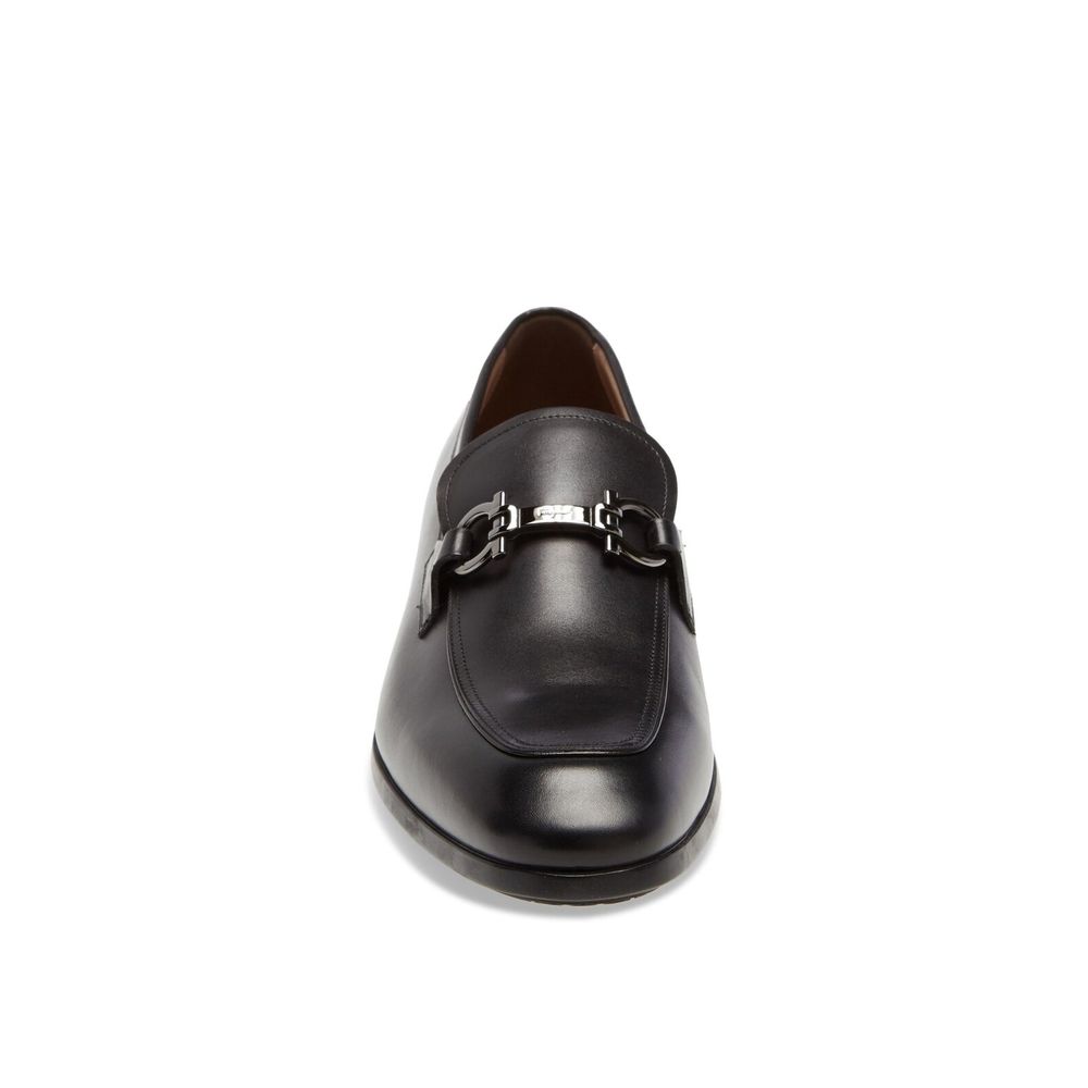 Black Calfskin Slip-On Loafers