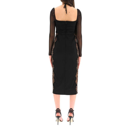 Black Polyester Cocktail Dress